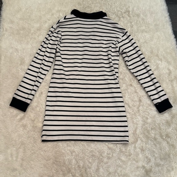 NWT MONROW Stripe Relaxed Polo Dress - Size Large - Picture 7 of 10